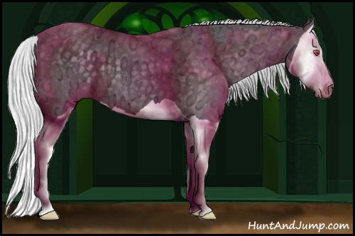 Horse Color:Silver Black Chinchilla Ice Splash 