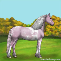Horse Color:Watercolor Silver Bay Tobiano 