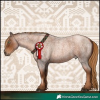 Horse Color:Gray Liver Red Roan Pearl 