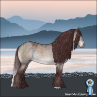Horse Color:Platinum Chocolate Brown Roan Dun 