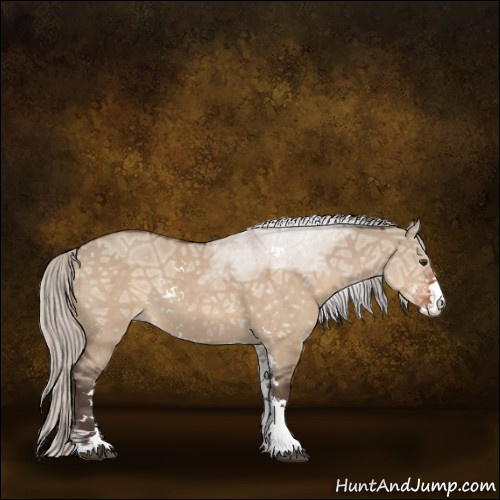 Horse Color:Silver Brown Ice Dun Sabino 
