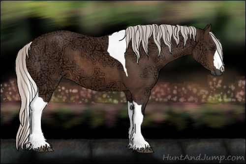 Horse Color:Silver Brown Ice Tobiano 