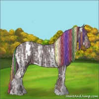 Horse Color:Painted White Spotted Liver Chestnut Ice