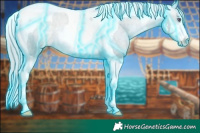 Horse Color:Thunderstruck White Spotted Brown Chinchilla Pearl Tobiano Varnish Rabicano 