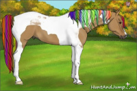 Horse Color:Gray Painted Red Dun Tobiano 