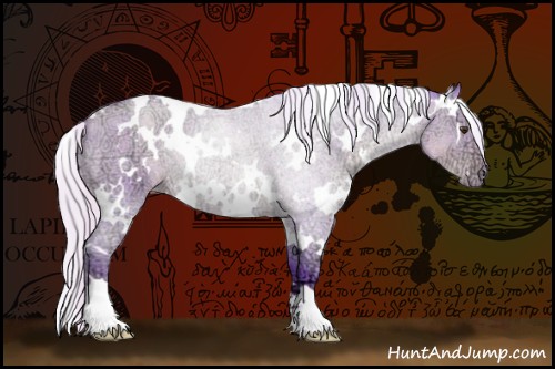 Horse Color:Watercolor White Spotted Silver Black Ice Pearl