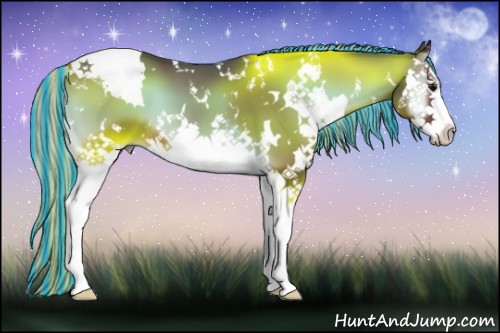 Horse Color:Painted White Spotted Silver Brown Onyx Splash 