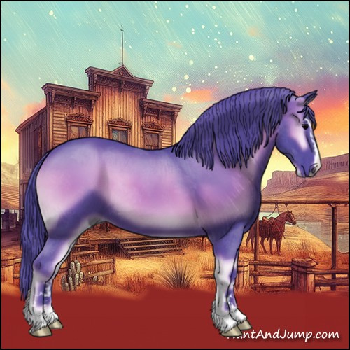 Horse Color:Watercolor Blue Onyx Sabino