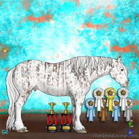 Horse Color:Platinum Silver Brown Splash  and Platinum Silver Bay Sabino Splash Varnish 