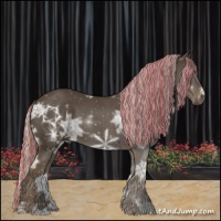 Horse Color:Painted Silver Smoky Black Ice Sabino