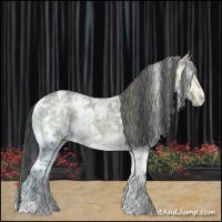 Horse Color:Plaid White Spotted Blue Onyx Ice