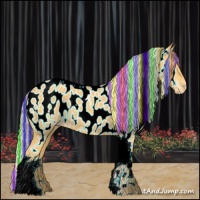 Horse Color:Painted Palomino Tobiano Near Leopard