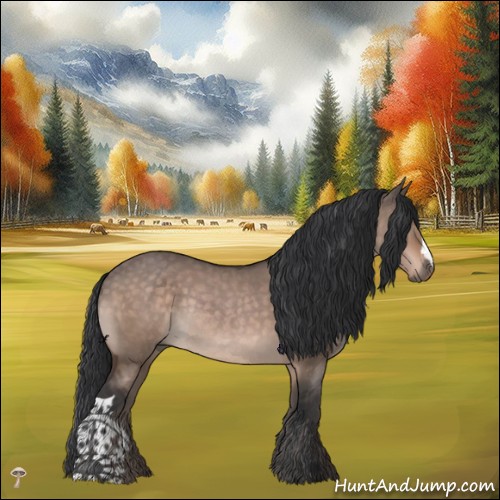 Horse Color:Brown Dun Mushroom Rabicano