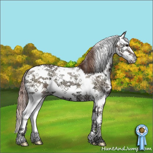 Horse Color:Chocolate Grullo Ice Pearl Onyx Sabino