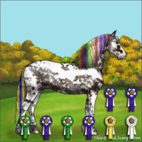 Horse Color:Painted Chocolate Blue Onyx Ice Sabino Splash Tobiano