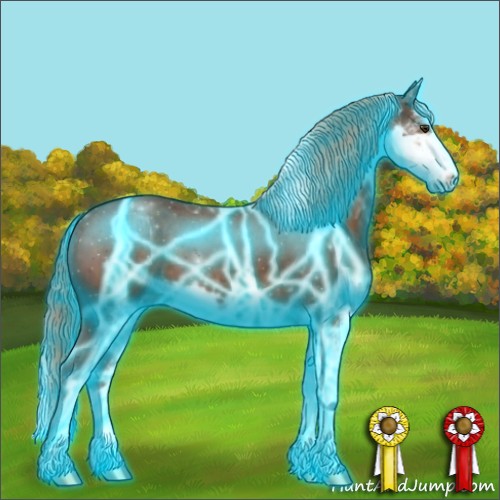 Horse Color:Thunderstruck Liver Chestnut Sabino 