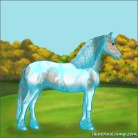 Horse Color:Thunderstruck Black Ice Pearl Tobiano 