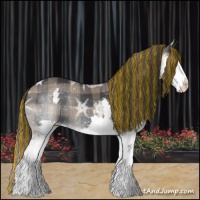 Horse Color:Painted Plaid Black Ice Splash Rabicano
