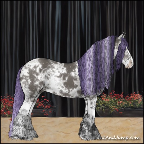 Horse Color:Painted White Spotted Grullo Ice Splash 
