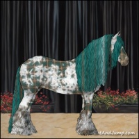 Horse Color:Painted Plaid  White Spotted Liver Chestnut Ice 