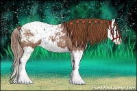 Horse Color:Red Roan Splash Snowcap 