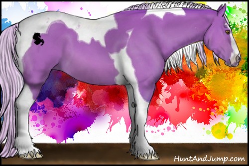 Horse Color:Watercolor Silver Brown Sabino Tobiano 