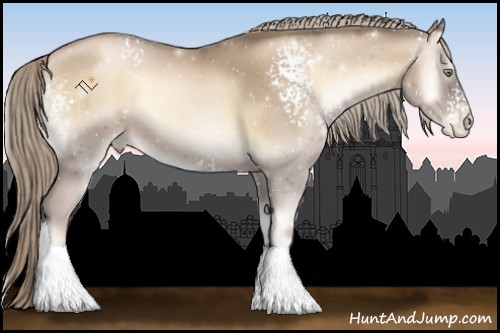 Horse Color:White Spotted Chocolate Palomino Pearl Onyx