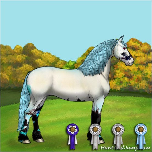 Horse Color:Watercolor Brown Chinchilla Onyx Sabino