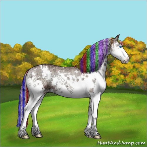 Horse Color:Painted White Spotted Chocolate Blue Onyx Ice Pearl Sabino Splash 