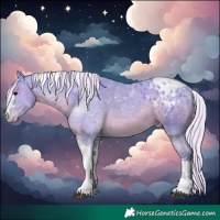 Horse Color:Watercolor Silver Black Tobiano Blanket