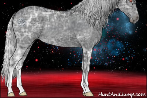 Horse Color:Silver Blue Chinchilla Ice Roan