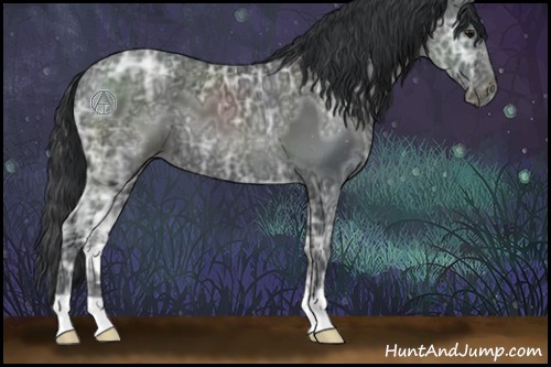 Horse Color:Black Ice Mushroom 