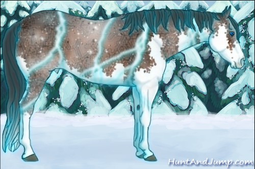 Horse Color:Thunderstruck Brown Ice Sabino Splash 