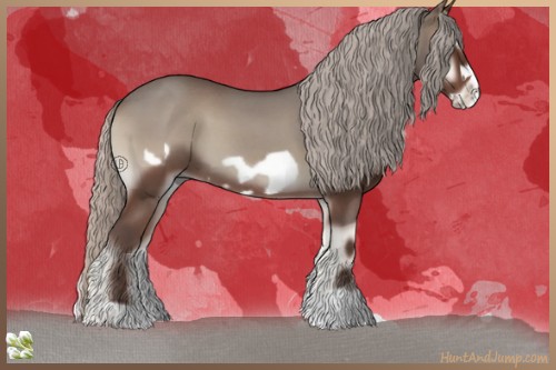 Horse Color:Silver Blue Onyx Roan Frame