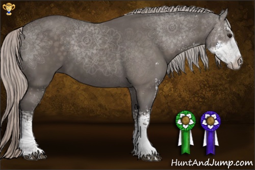 Horse Color:Silver Black Sabino 