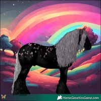 Horse Color:Void Watercolor White Spotted Silver Amber Champagne Dun Splash Appaloosa 