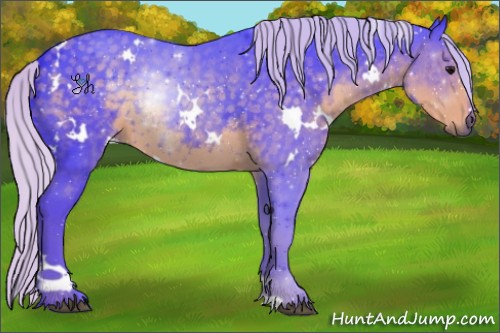 Horse Color:Watercolor White Spotted Silver Smoky Black 