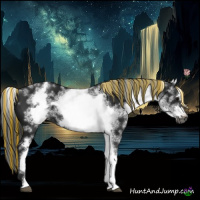 Horse Color:Gray Painted White Spotted Black Frame