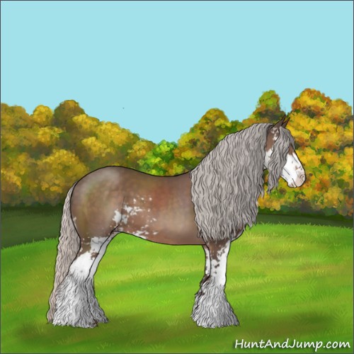 Horse Color:Silver Black Sabino 