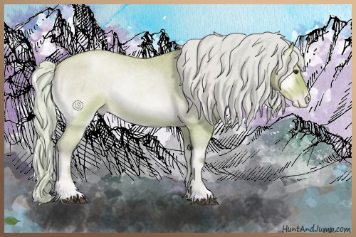 Horse Color:Watercolor Silver Bay Roan Pearl Onyx Rabicano 