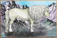 Horse Color:Watercolor Silver Bay Roan Pearl Onyx Rabicano