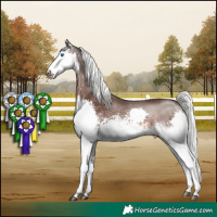 Horse Color:White Spotted Liver Chestnut Mushroom Splash 
