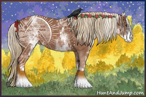 Horse Color:White Spotted Chestnut Sabino