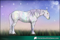 Horse Color:Watercolor White Spotted Silver Grullo Chinchilla Ice Rabicano 