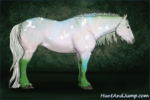 Horse Color:Watercolor White Spotted Silver Brown Chinchilla Dun 