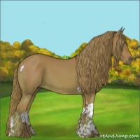 Horse Color:Watercolor Chestnut Tobiano 