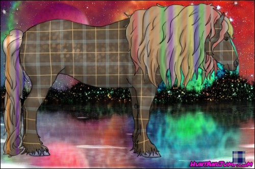 Horse Color:Painted Plaid Chocolate Palomino Sabino