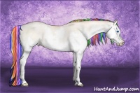 Horse Color:Painted White Spotted Silver Sable Champagne Pearl Dun Splash Tobiano