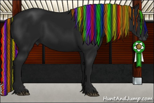 Horse Color:Gray Painted Black 