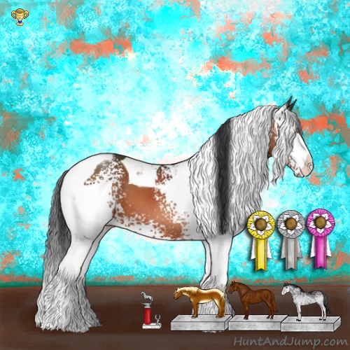 Horse Color:White Spotted Bay Tobiano 